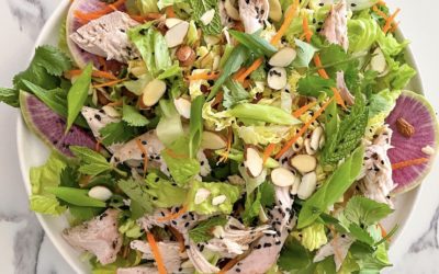 Chinese Chicken Salad w Ginger Carrot Dressing