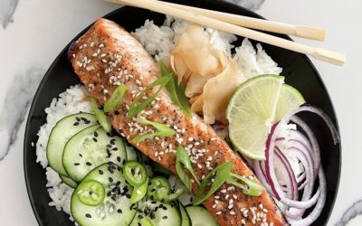 Honey Sesame Salmon Bowl