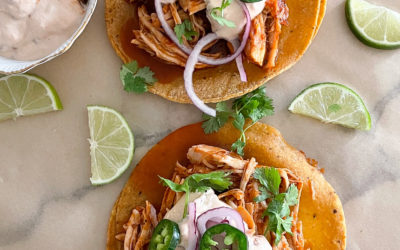 Chipotle BBQ Chicken Tostada Stacks